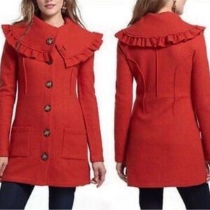 Anthropologie HWR Herlev boiled wool sweater coat jacket